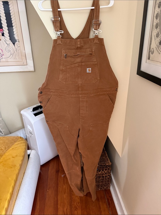 Carhartt Pants - Carhartt Brown Work Overalls with Bib Pocket- Relaxed Fit